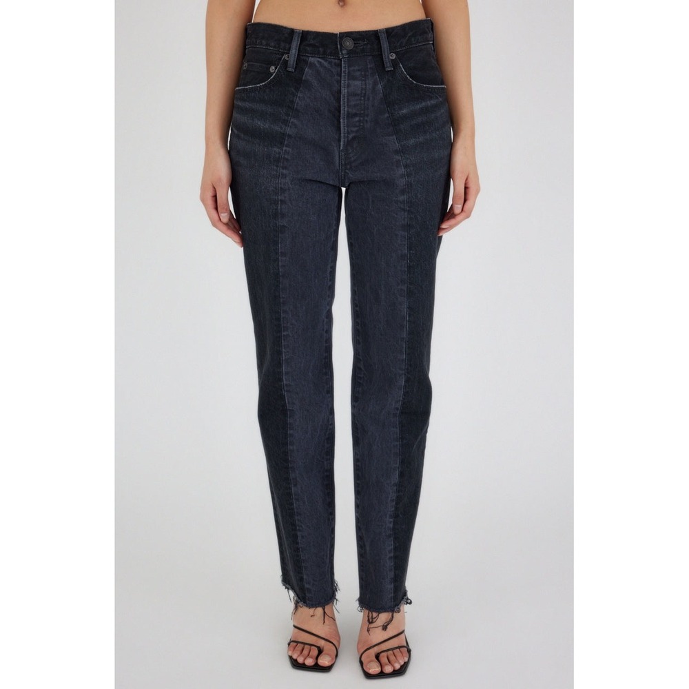 Moussy Vintage MV Hearthstone Straight Black Two Tone Jeans 540HSC11-5250 Sz 29